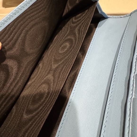 Gucci Light Blue Embossed Leather Wallet - Picture 7 of 8